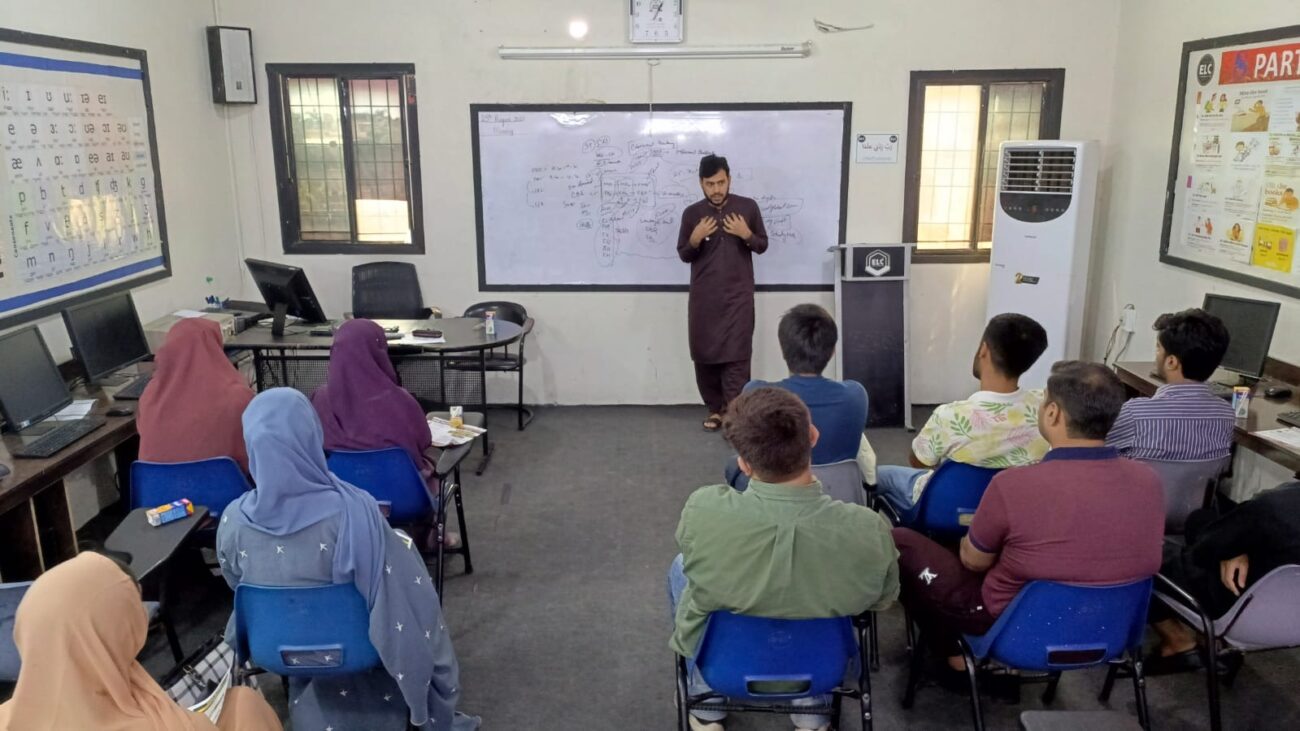 Sir Abdul Rahman while taking class 